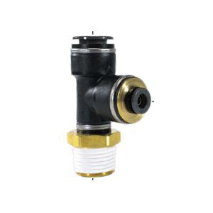 Reducing Male Run Tee, 1/2-In Push-To-Connect X 1/4-In Push-To-Connect X 1/2-In Male NPT