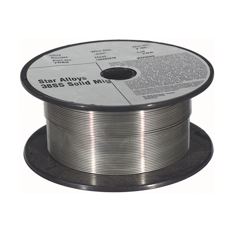 Star-Alloys 0.035 Inch 38Ss Stainless Steel Solid Mig Wire - 12.5 Lb