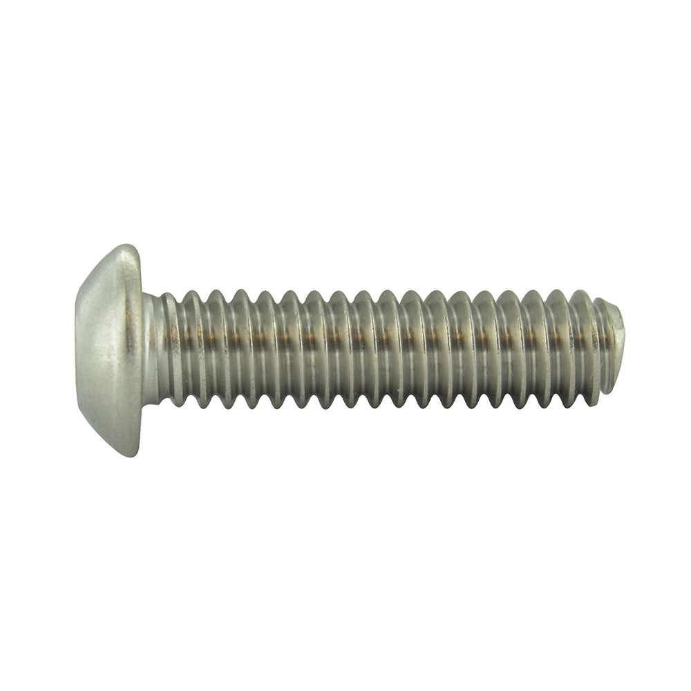 #10-24 x 3/4 Inch Stainless Steel Hex Pin Button Head Tamper Resistant Machine Screw