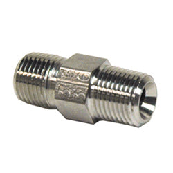 1/8" X 1.06" Schelule 40 Male NPT 304 Stainless Steel Hex Nipple