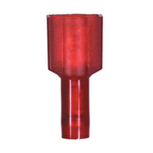 16-22-18 Gauge Female Push On Connector 3/16" Tab Fully Insulated Nylon Red
