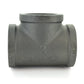 1" Schedule 40 Malleable Iron Straight Tee Black