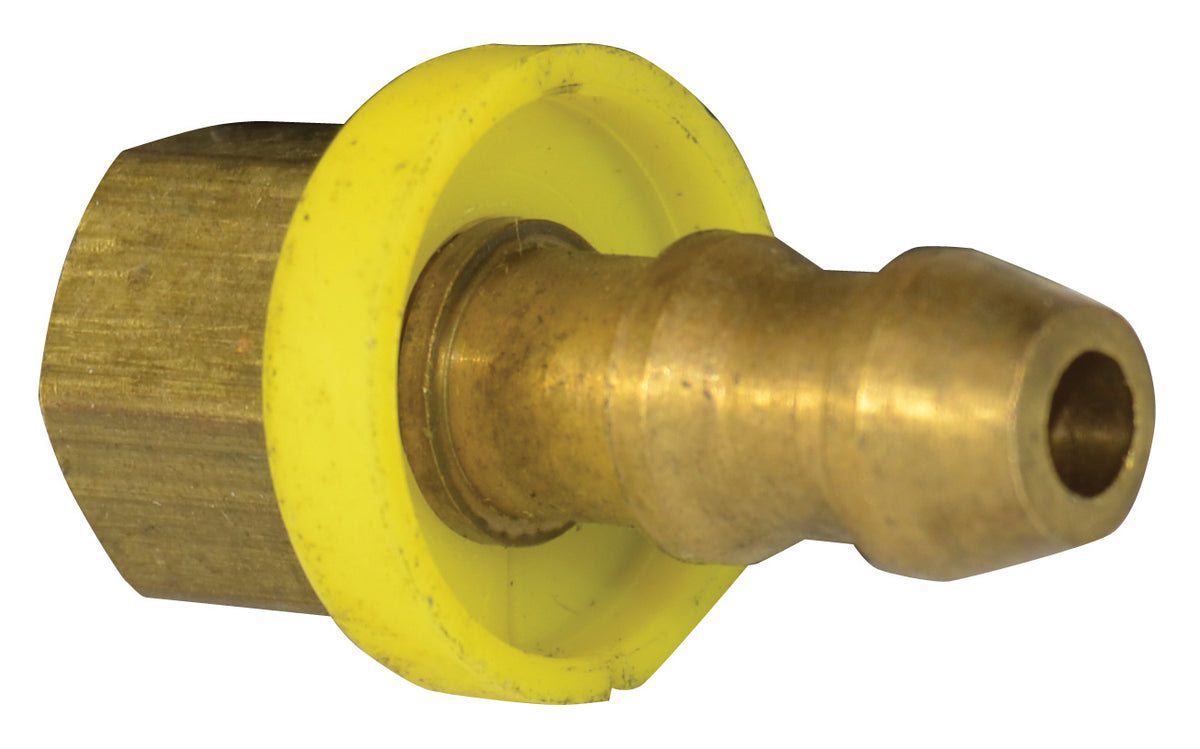 1/4 Inch X 1/4 Inch Barb Hose X Tube CA360 Brass Barb-Tite Female Inverted Pipe Rigid