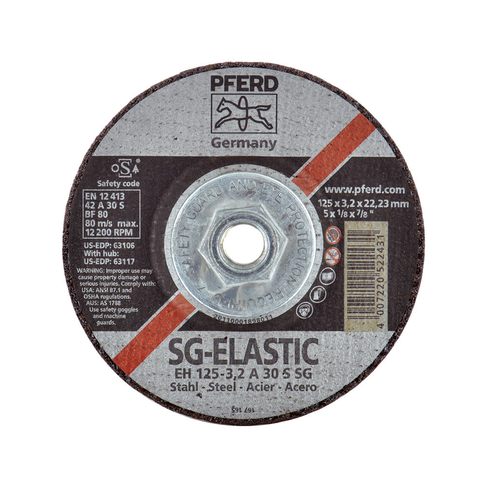 Pferd Performance Line Sg Depressed Center Type 27 Cut-Off Wheel 5 Inch X 1/8 Inch X 5/8-11 Thread