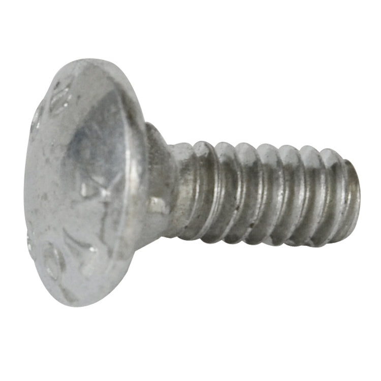 #10-24 x 1/2 Inch Coarse Zinc Plated A307 Grade A Round Head Carriage Bolt