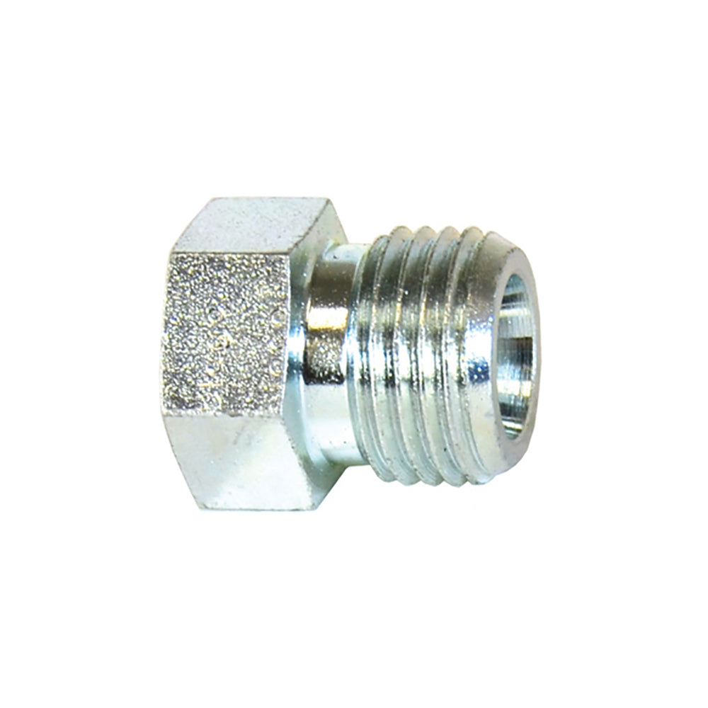 M16 10000 Psi Zinc Plated Yellow Dichromate Carbon Steel Pipe Metric Adapter - Heavy DIN 24 Degree Plug