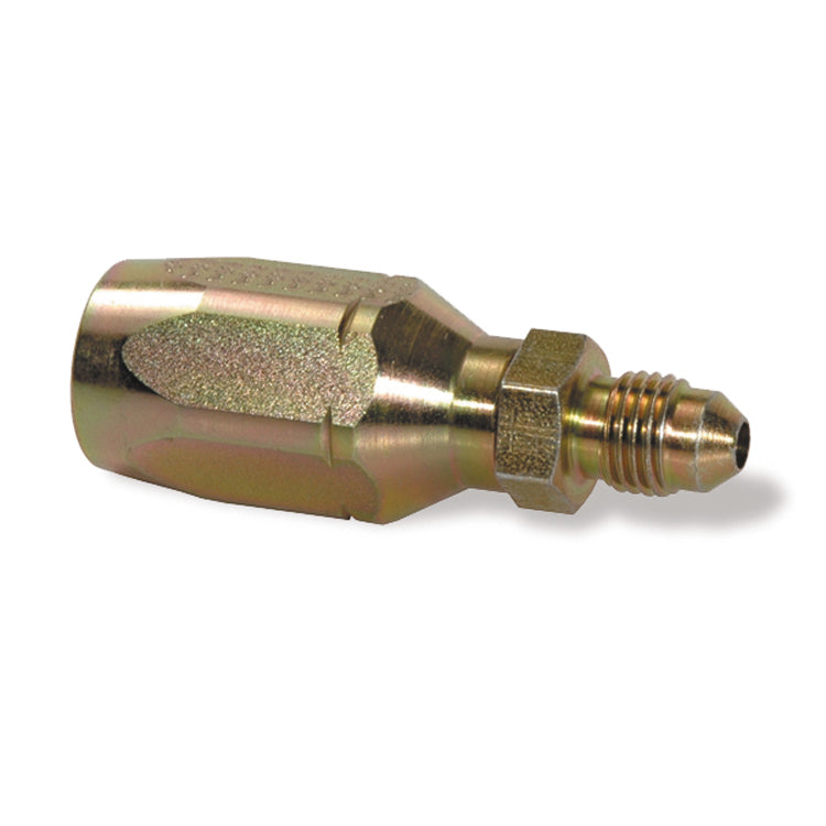 1/4 Inch X 1/4 Inch JIC 37 Degree Male Rigid Yellow Zinc 247 N Series Weatherhead Field Attachable Coupling