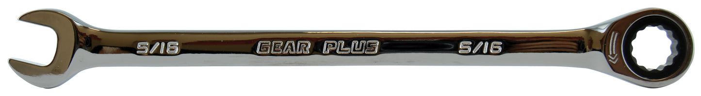 5/16 Inch 12 Point High Polish SAE Combination Ratcheting Wrench