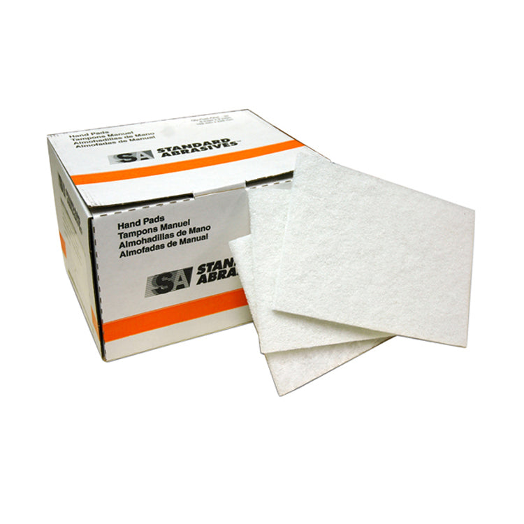 Standard Abrasives 6" x 9" Non Abrasive Scuff Pad White - 20 Per Box