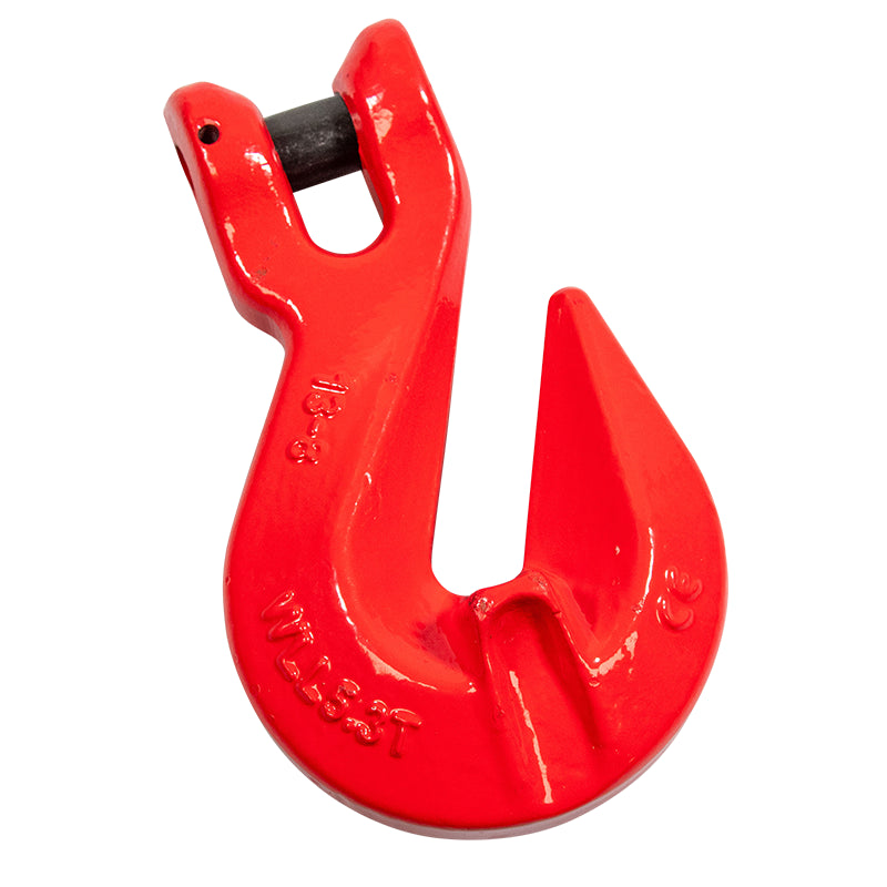 1/2 Inch Grade 80 Red Painted Forged Steel Clevis Grab Hook
