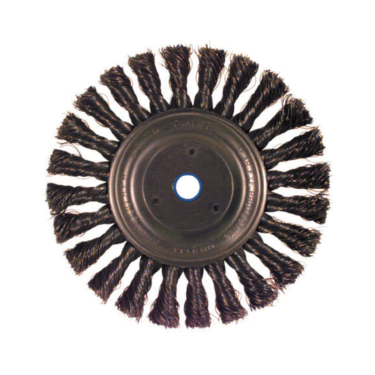 6 Inch X 0.014 Inch Carbon Steel Knot Standard Twist Unthreaded Wheel Brush