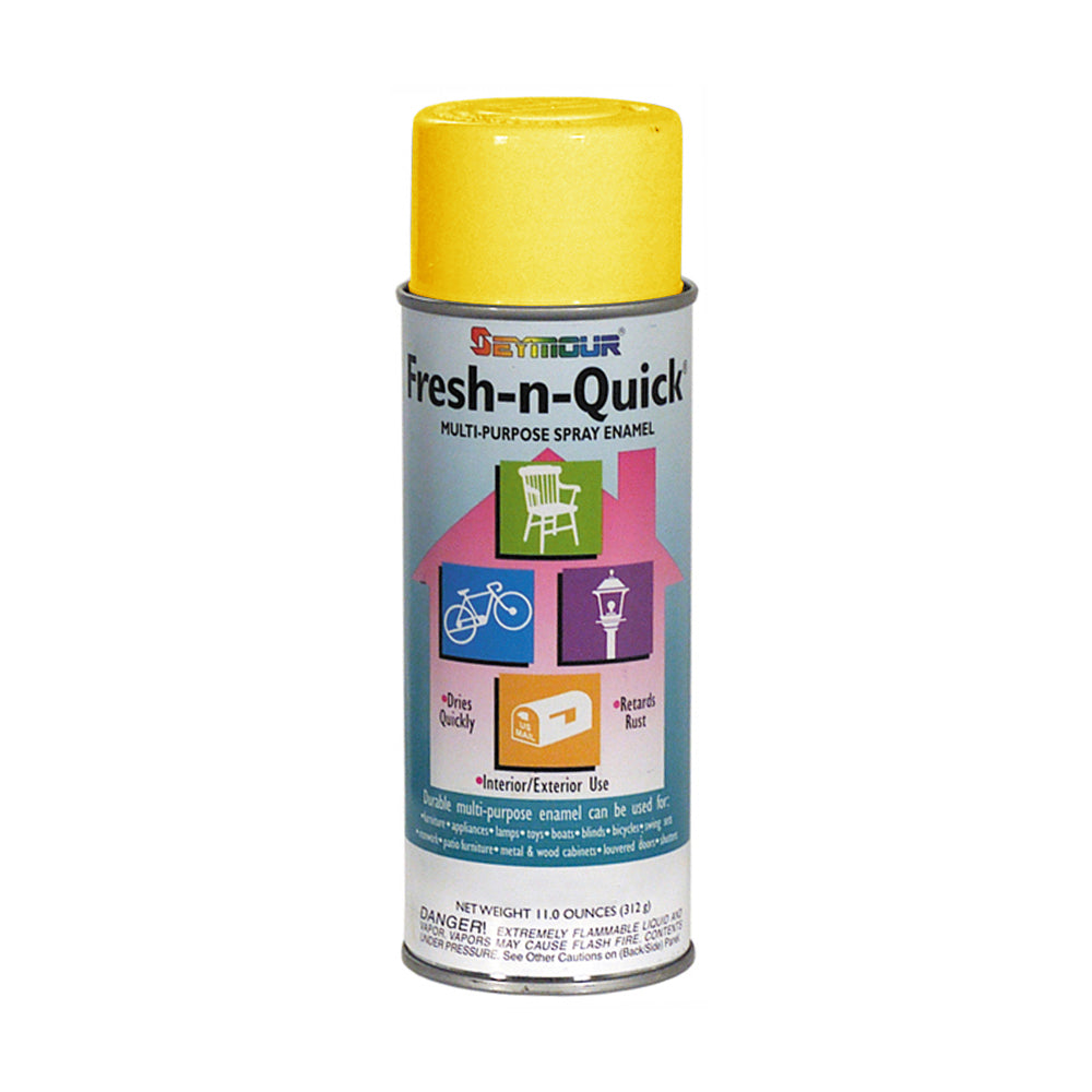 Seymour Economy Fresh N' Quick Gloss Paint Aerosol Yellow - 10 Oz Net Wt. - Aerosol