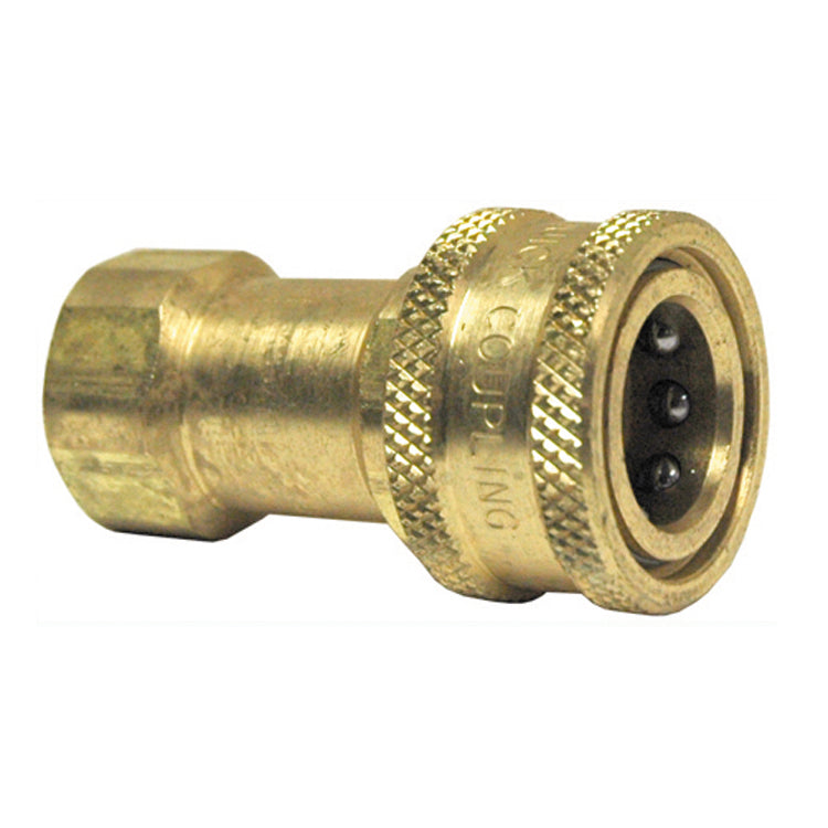 1/4 Inch Series H Iso 'B' Interchange Hydraulic Service Coupler Stainless Brass