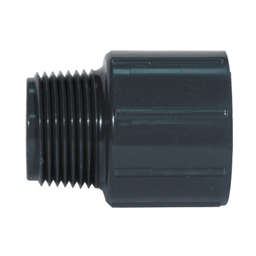 1-1/2 Inch Mipt x Socket Sch 80 Dark Gray Pvc Male Adapter
