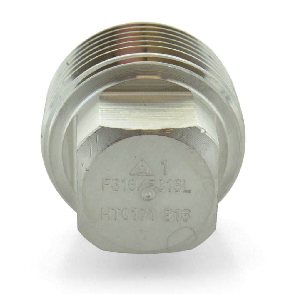 1/4" Schedule 80 316 Stainless Steel Heavy Duty Square Plug