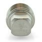 1/8" Schedule 80 316 Stainless Steel Heavy Duty Square Plug