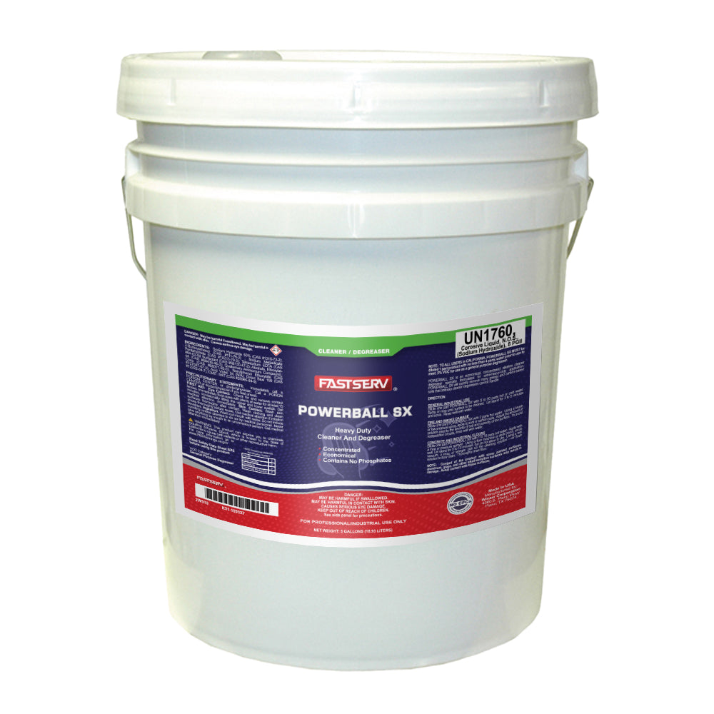 Fastserv Powerball Sx Concentrated Cleaner & Degreaser - 5 Gallon Bucket