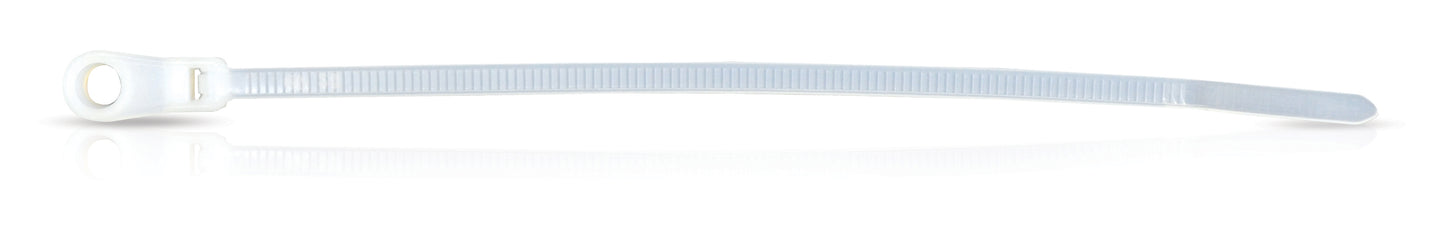 8 Inch 50 Lb Screw Mount Wire Tie - White