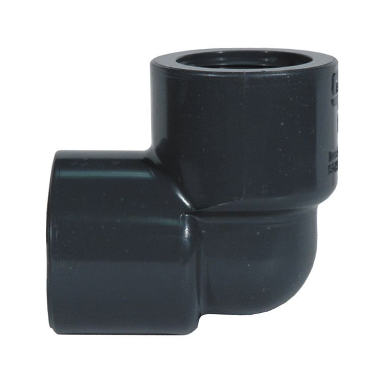 1 Inch Socket x Fipt Sch 80 Dark Gray Pvc 90 Degree Elbow