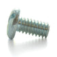 #10-32 x 5/8 Inch Fine Zinc Plated Steel Slotted Drive Pan Head Machine Screw
