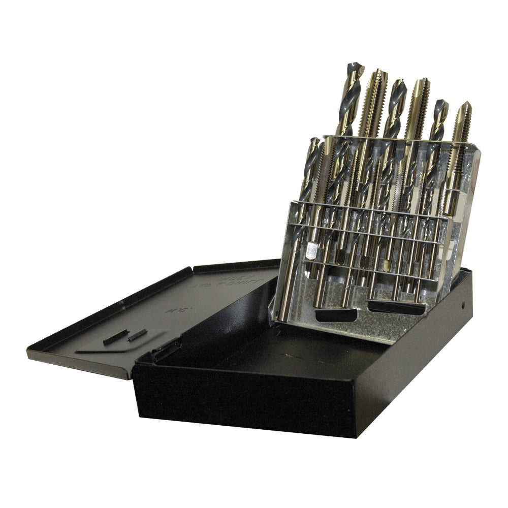 12 Piece Tap And Drill Set With Metal Index