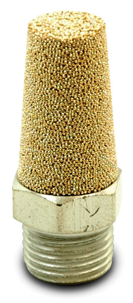1/8-27 Inch Male National Pipe Thread (MNPT) 40 Micron 300 Psi Bronze/Steel Pneumatic Exhaust Muffler