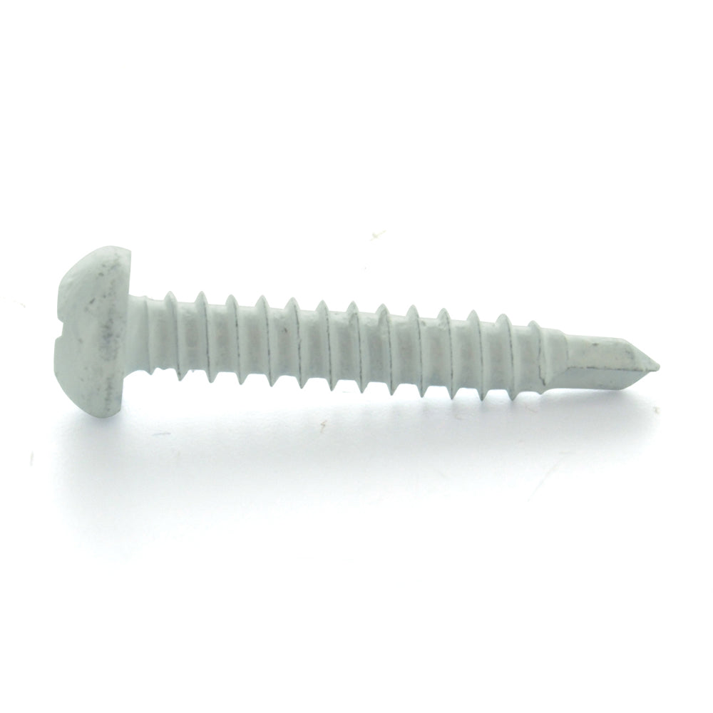 #8 x 1 Inch Painted Self-Drilling Pan Head Square Drive Screws - White