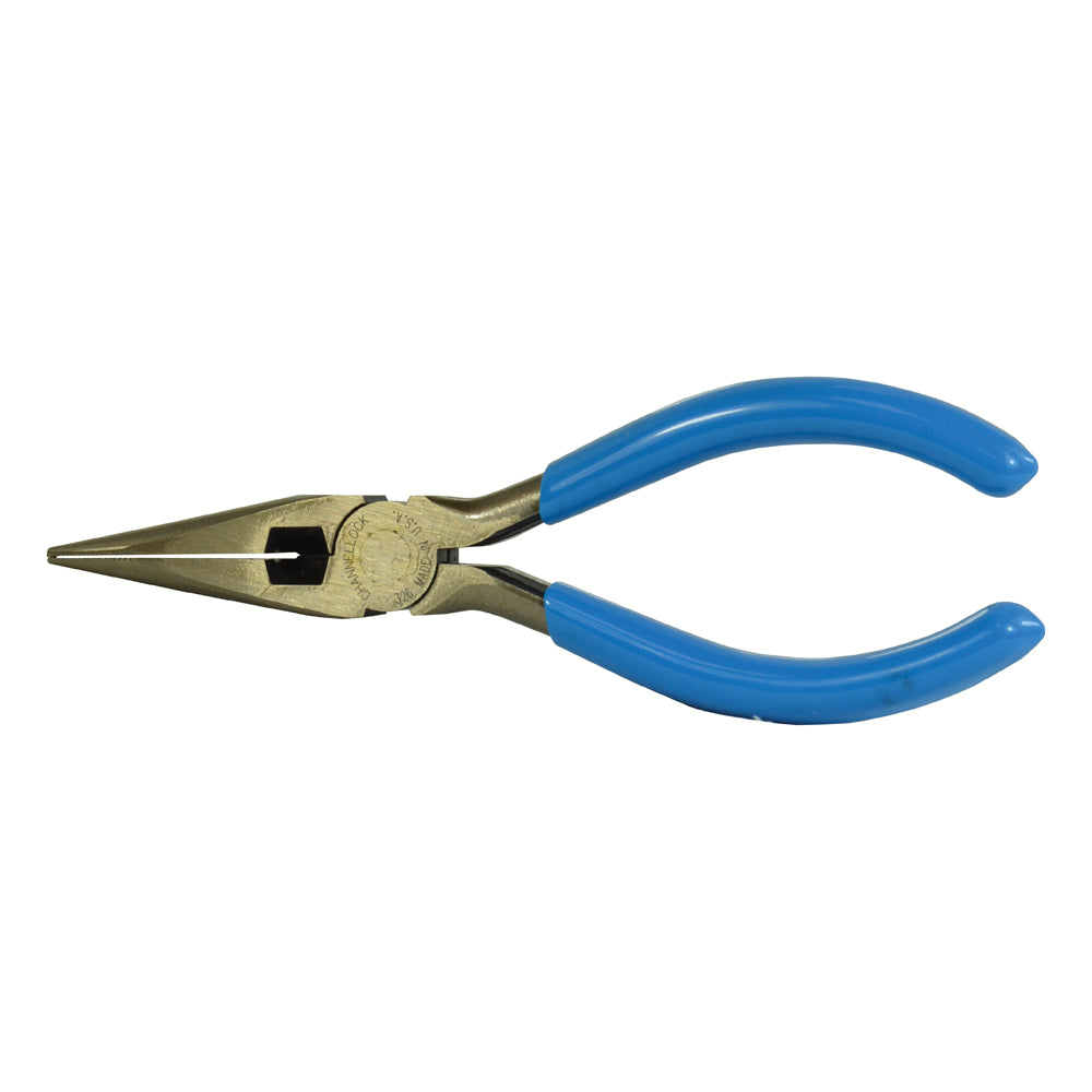 6 Inch Straight Polished Blue High Carbon Steel Jaw Needle Nose Plier With Side Cutter