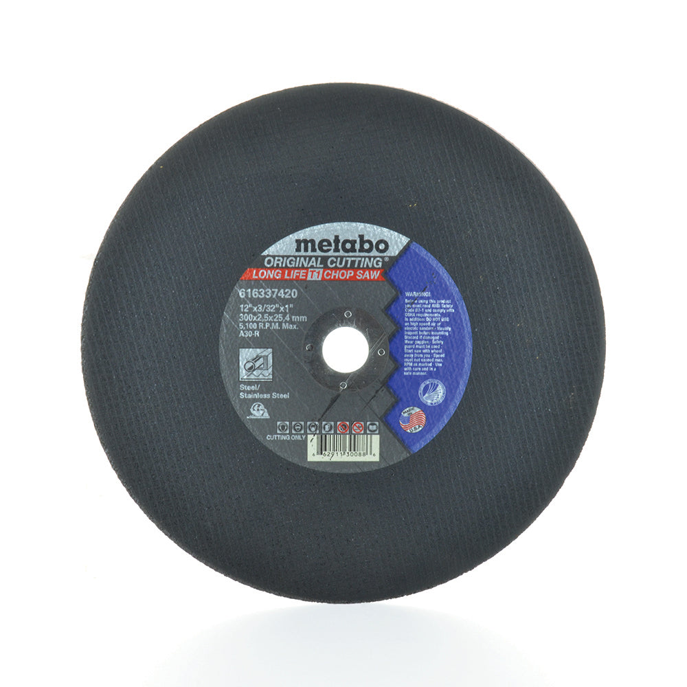 14 Inch X 3/16 Inch X 1 Inch 24 Grit Aluminum Oxide Cut-Off-Wheel