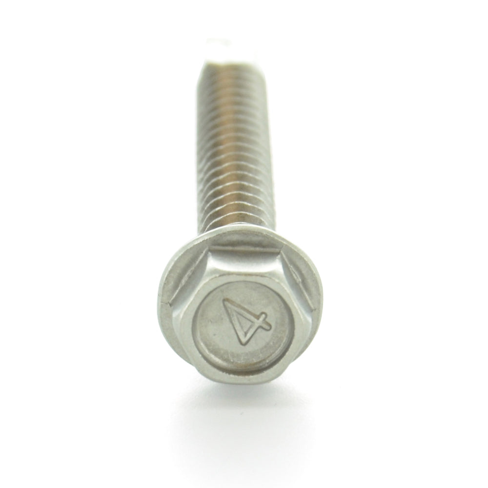 #12-24 x 1-1/4 Inch 410 Stainless Steel #5 Point Indented Hex Washer Head Self-Drilling Tek Screw