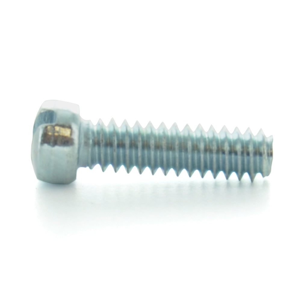 #8-32 x 1 Inch Coarse Zinc Plated Steel Slotted Drive Fillister Head Machine Screw