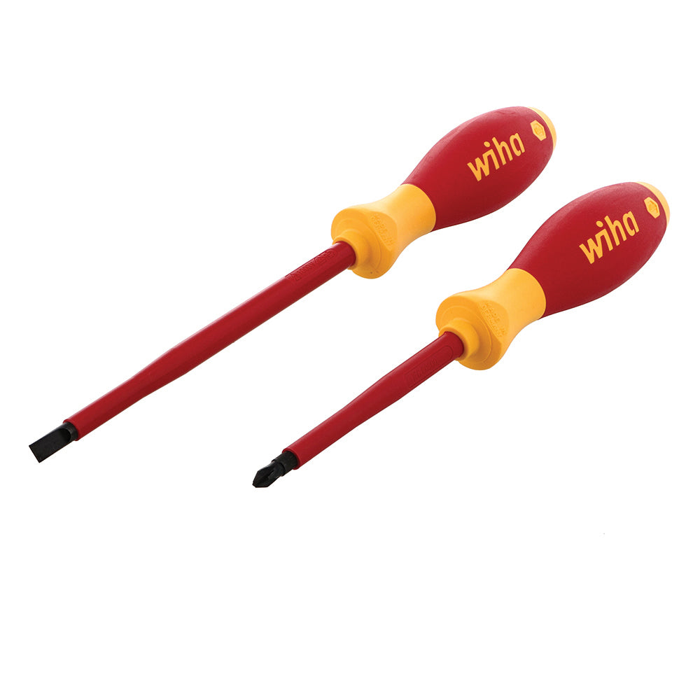 2 Piece Insulated Softfinish Slotted And Phillips Screwdriver Set
