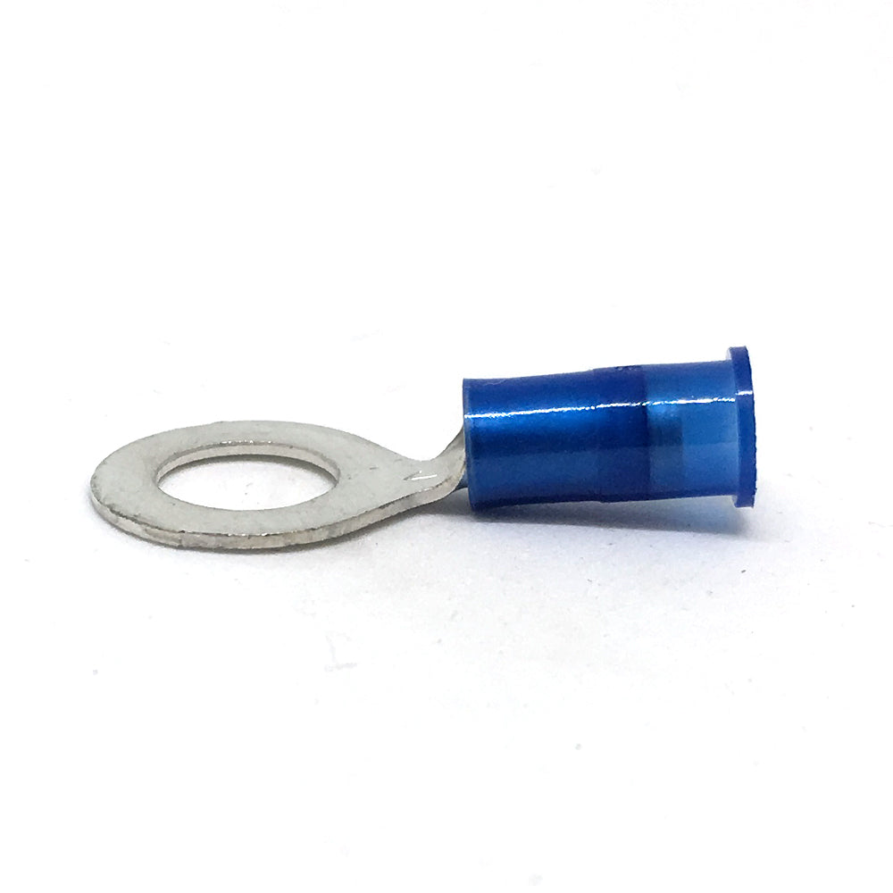 16-14 Gauge Nylon Insulated Ring Terminal Blue 5/16 Inch Stud