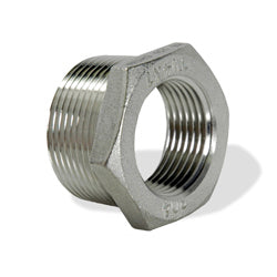 1-1/2" X 1-1/4" Schelule 40 NPT 304 Stainless Steel Hex Bushing