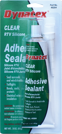 Dynatex Clear Silicone Adhesive/ Sealant - 3 oz
