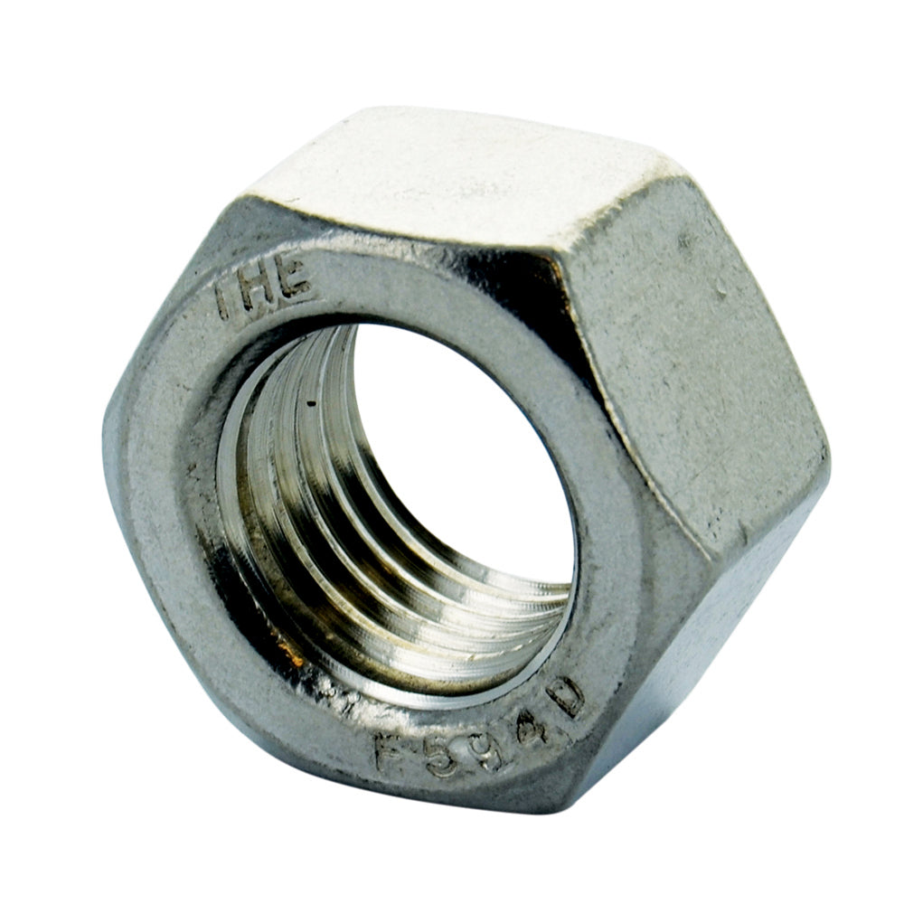 1-1/8-7 Coarse 18-8 (A2) Stainless Steel Finished Hex Nut