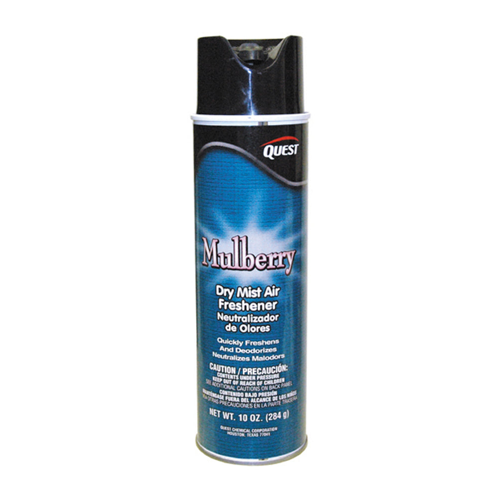 Quest Specialty Dry Spray Air And Fabric Deodorant Mulberry 10 Oz Net Weight - Aerosol