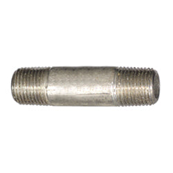 3/8" X 1-1/2" Schedule 40 NPT 304 Stainless Steel Pipe Nipple