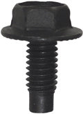5/16-18 x 3/4 Inch Coarse Black Oxide Grade 5 Dog Point Serrated Hex Washer Head Spinlock Body Bolt