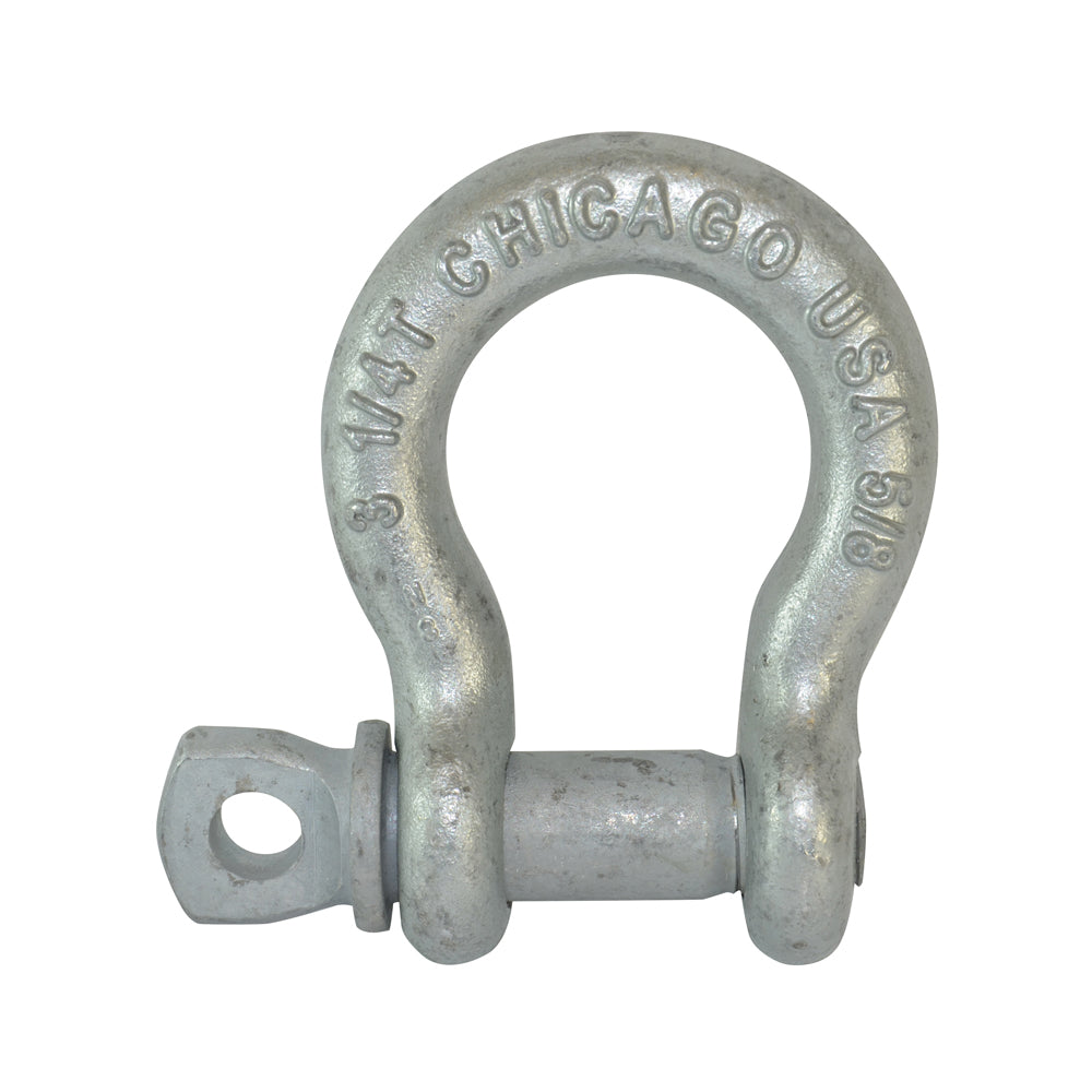7/8 Inch 6-1/2 Ton Screw Pin Hot Dip Galvanized Forged Carbon Steel Anchor Shackle