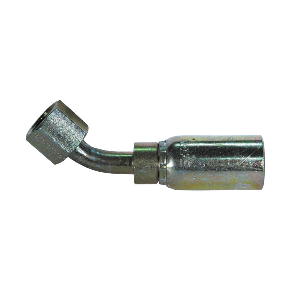 Female JIC/SAE Swivel 45 Elbow 3/8 Inch Hose X 3/8 Inch Tube