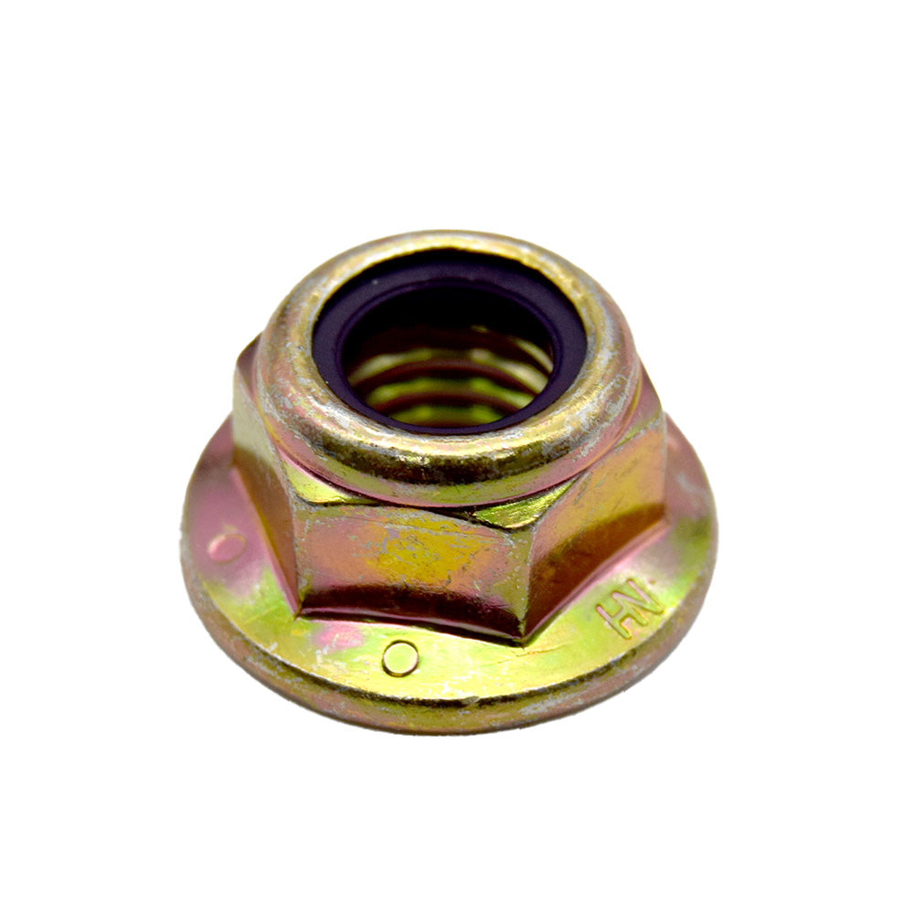 1/2-13 Grade 8 Zinc Yellow Flanged Nylon Insert Lock Nut Purple Nylon Insert