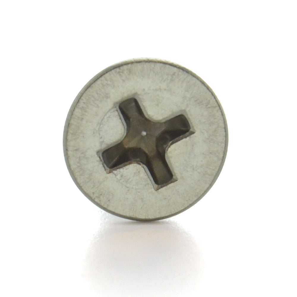 #6-32 x 3/8 Inch Coarse Plain 18-8 (A2) Stainless Steel #2 Phillips Drive Flat Countersunk Head Machine Screw