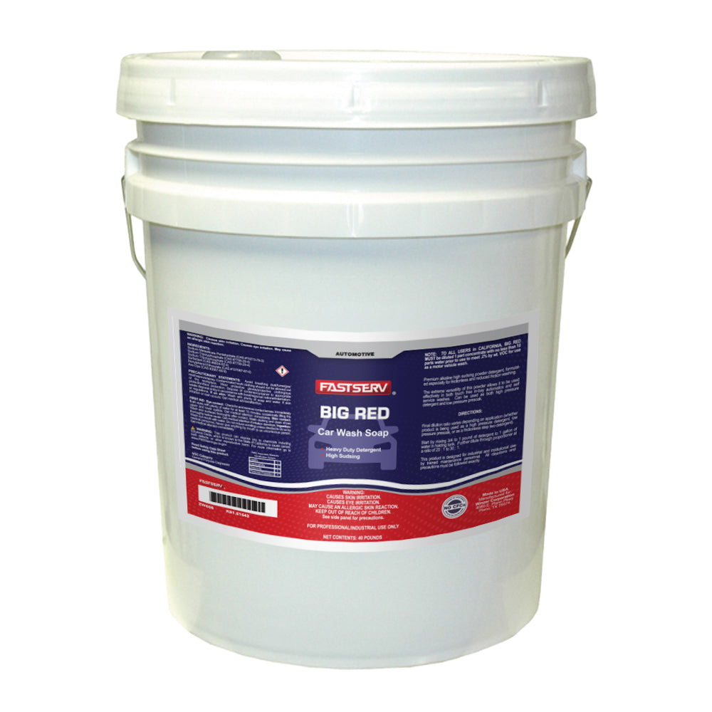 ISI Poly Big Red Car Wash Powdered Soap - 40 lb Drum