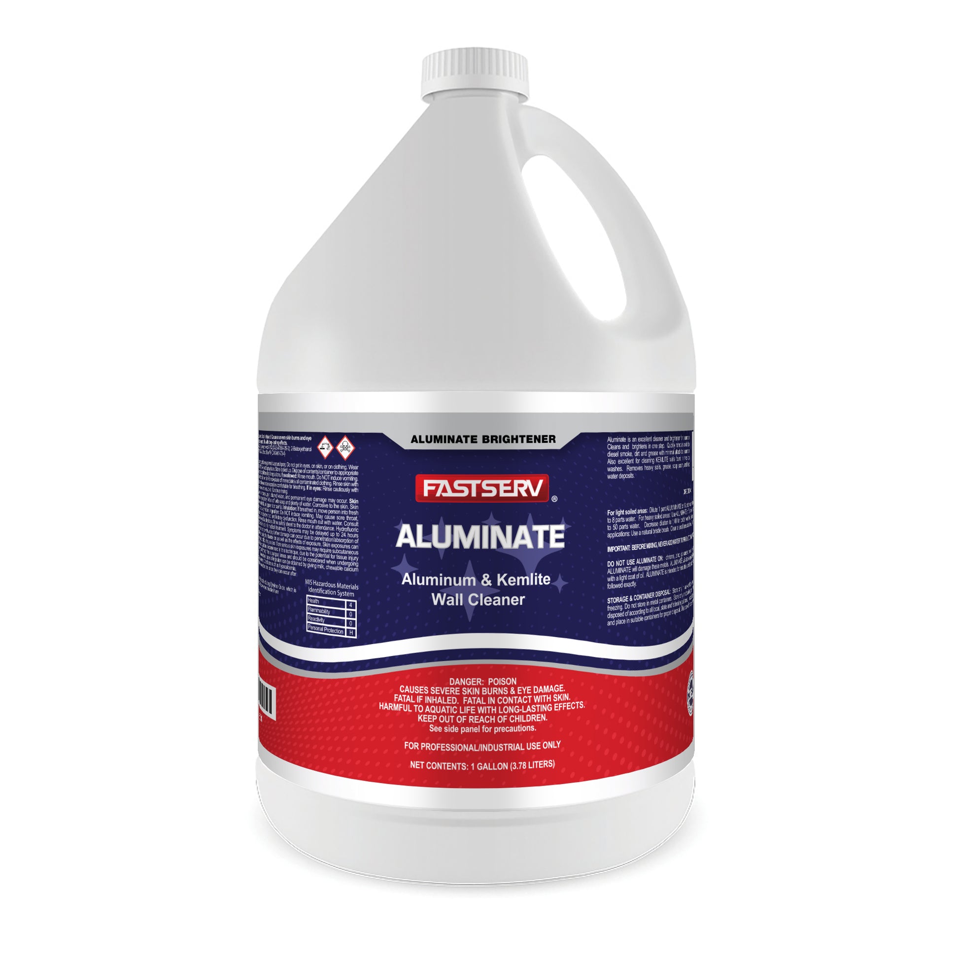 Fastserv Aluminate Aluminum & Kemlite Wall Cleaner 1-Gallon