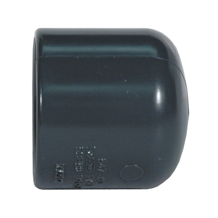 1-1/4 Inch Socket Sch 80 Dark Gray Pvc Cap