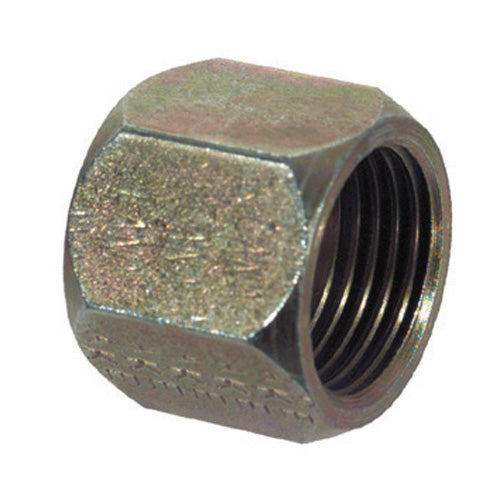 7/8 Inch 5000 Psi Zinc Plated Carbon Steel JIC 37 Degree Adapter - Cap
