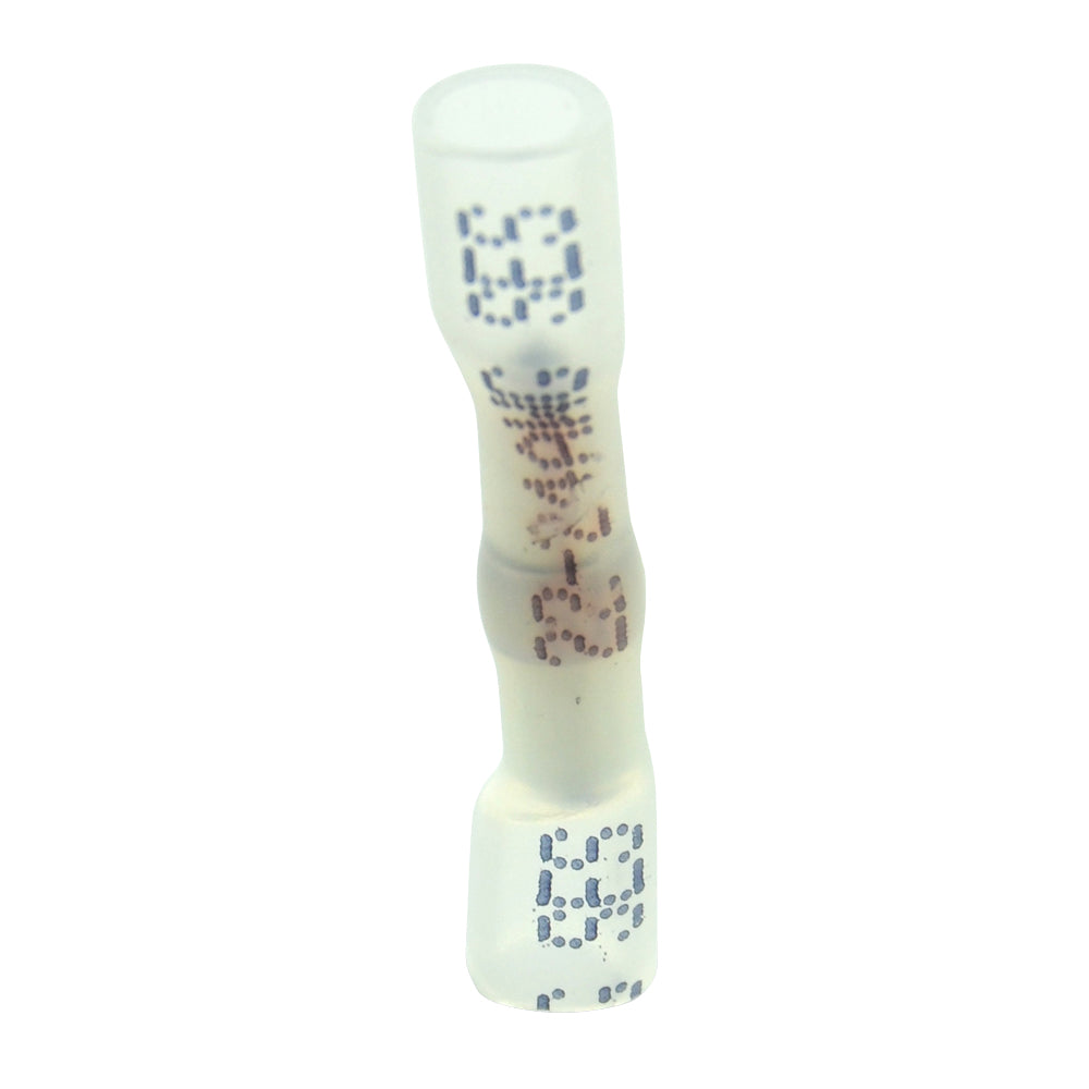 22-24 Gauge Butt Connector Crimp Solder and  Heat Shrink Insulated Clear