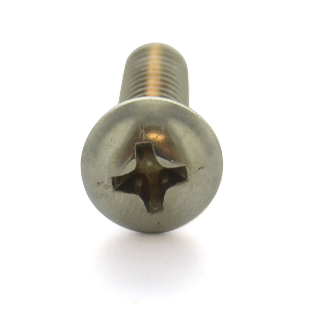 #6-32 x 1 Inch Coarse Plain 18-8 (A2) Stainless Steel #2 Phillips Drive Round Head Machine Screw