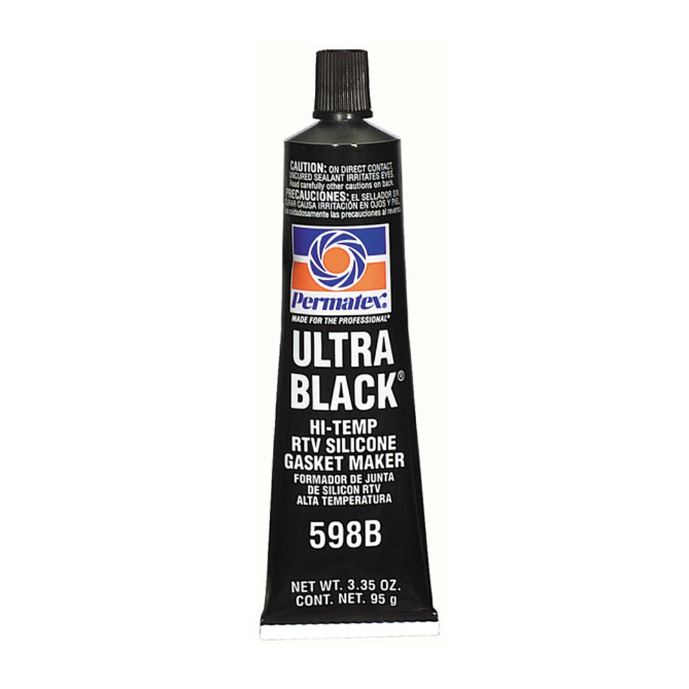 Permatex Ultra Black Oem Hi-Temp Rtv Silicone Gasket Maker - 3.35 oz